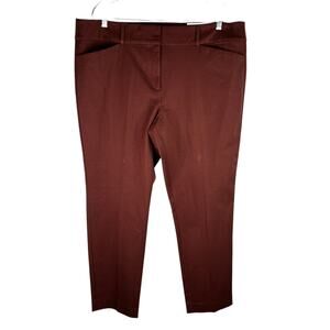 Loft Skinny Ankle Pants 18 Brown Career Classic New